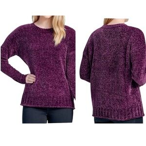 Seven7 Long Sleeve Ultra Plush Pullover Sweater, Color Blackberry Wine,‎ Medium